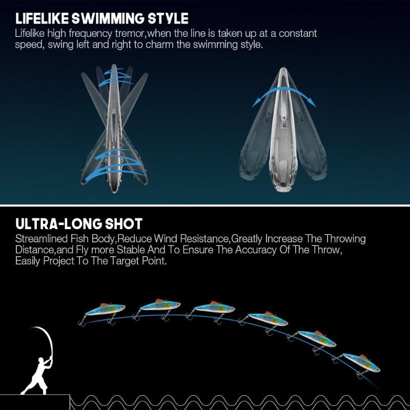 Sinking Vibration Jerkbait Lures-USA Fish Bait