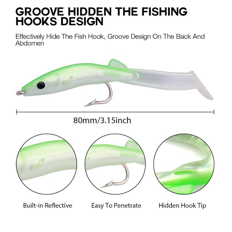 Artificial Soft Eel Lures-USA Fish Bait