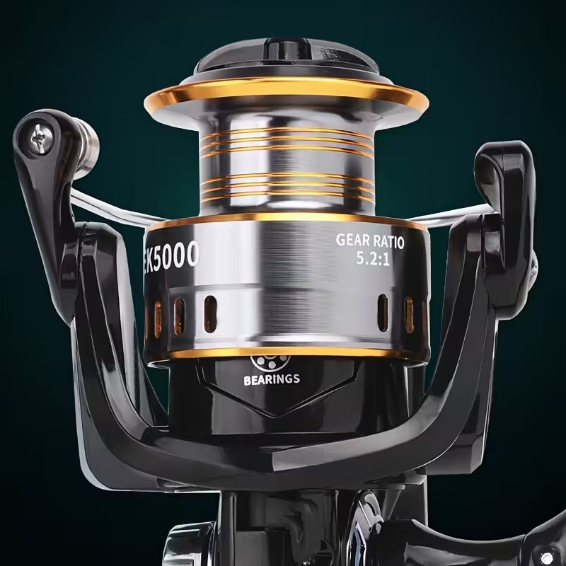 1000~7000 Series, with a Gear Ratio of 5.2:1, a Maximum Drag of 26LB, Featuring an Aluminum Alloy Spool,
