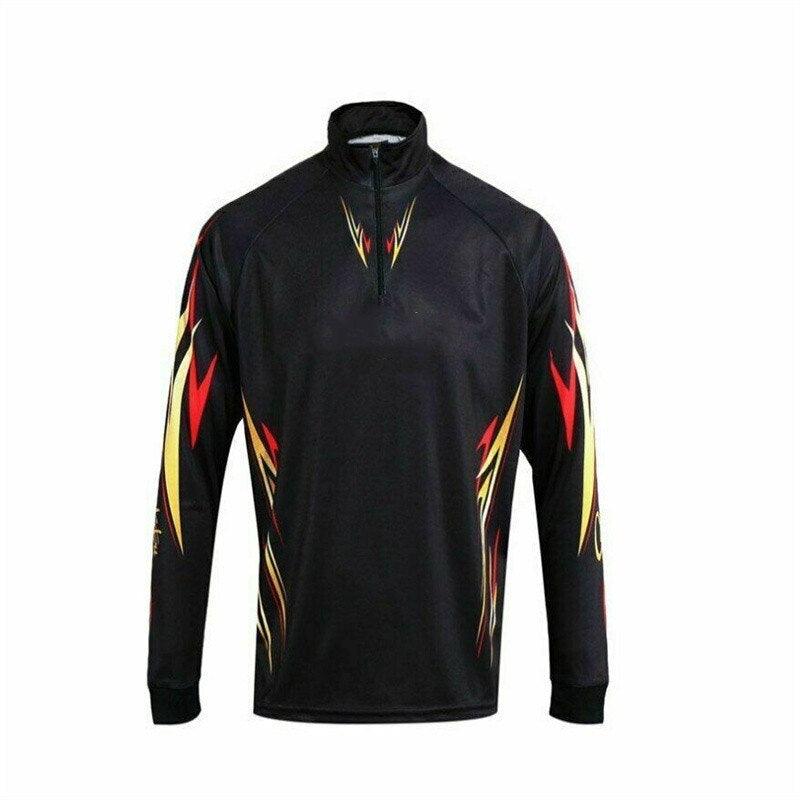 Zippered UV Fishing Shirt-USA Fish Bait