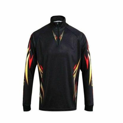 Zippered UV Fishing Shirt-USA Fish Bait