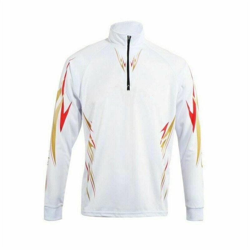 Zippered UV Fishing Shirt-USA Fish Bait