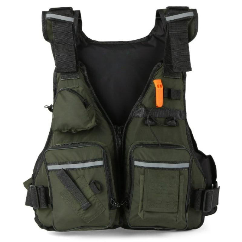 Life Jacket Buoyancy Vest with Water Bottle Holder - USA Fish Bait