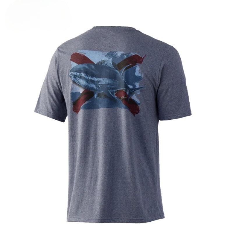 Short Sleeve Fishing Shirt-USA Fish Bait