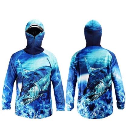 Fishing Long Sleeve UV Protection Hoodie-USA Fish Bait