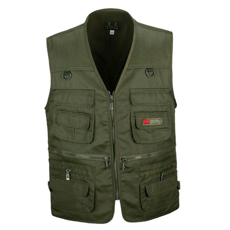 Men Multi Pocket Casual Vest - USA Fish Bait