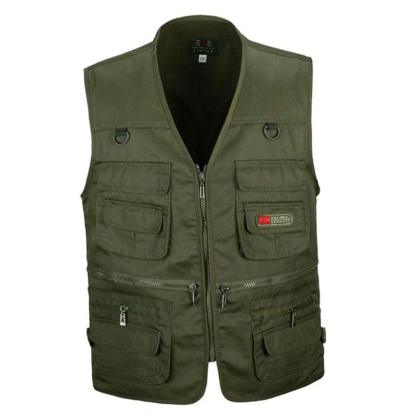 Men Multi Pocket Casual Vest - USA Fish Bait