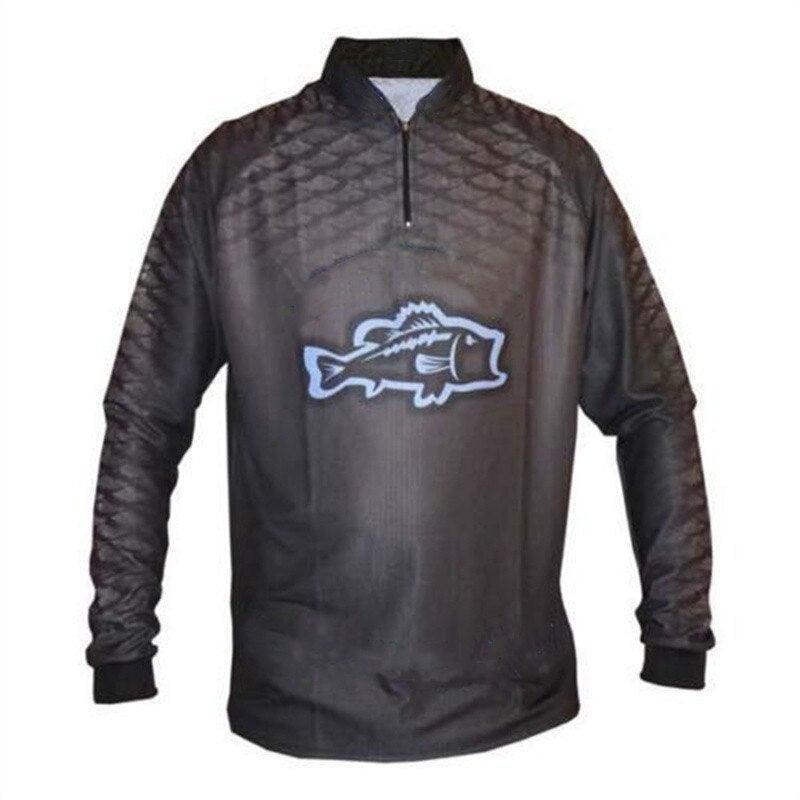 Zippered UV Fishing Shirt-USA Fish Bait
