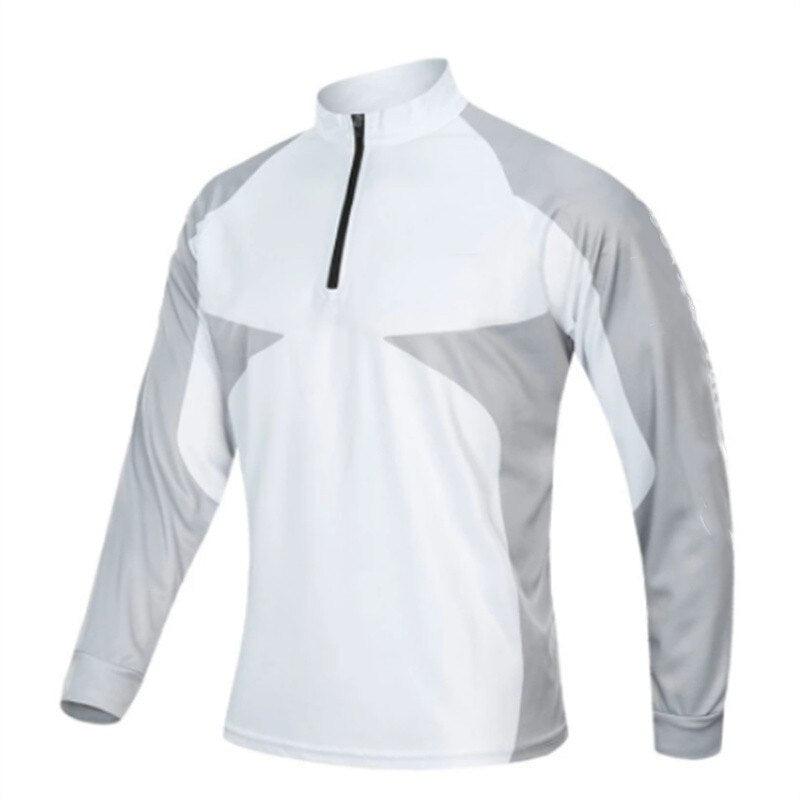 Zippered UV Fishing Shirt-USA Fish Bait