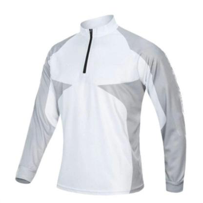 Zippered UV Fishing Shirt-USA Fish Bait