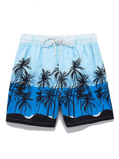 Palm Leaf Print Tank Top And Shorts-Vacay Outfit