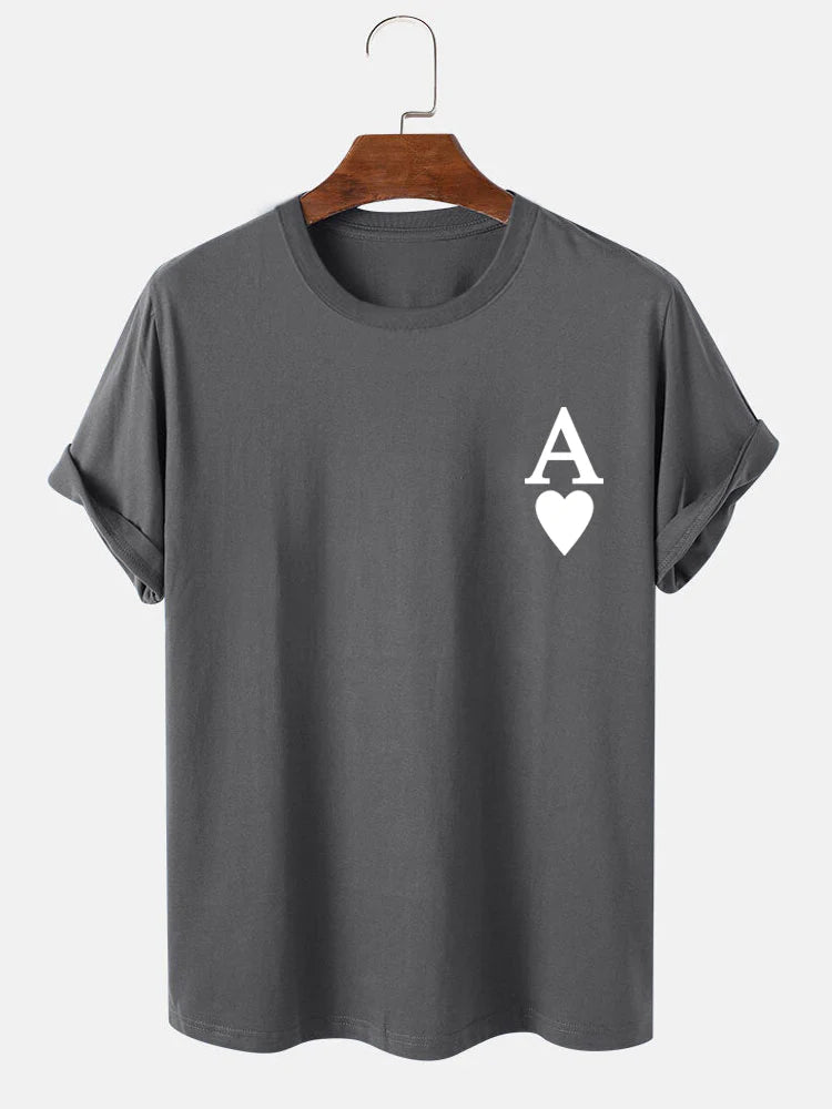 Ace Of Spades Print T-Shirt-Vacay Outfit