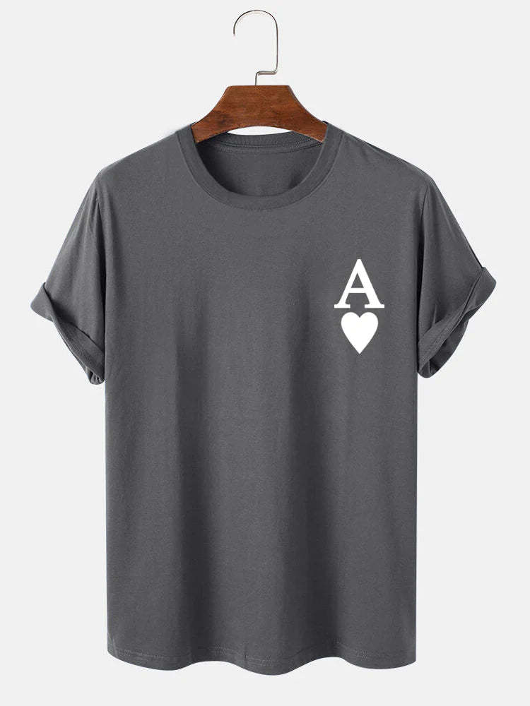 Ace Of Spades Print T-Shirt-Vacay Outfit