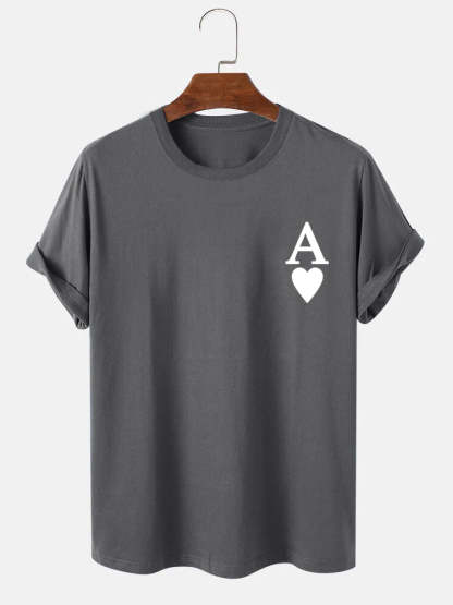Ace Of Spades Print T-Shirt-Vacay Outfit