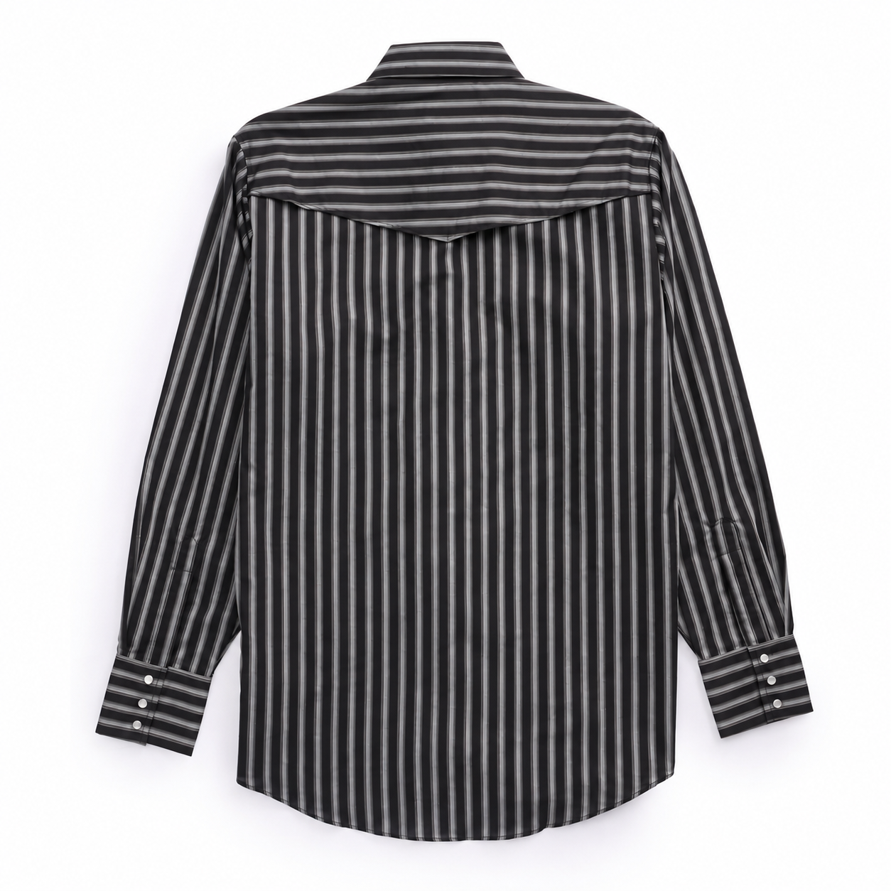 Long Sleeve Striped Vented Western Shirt For Men
