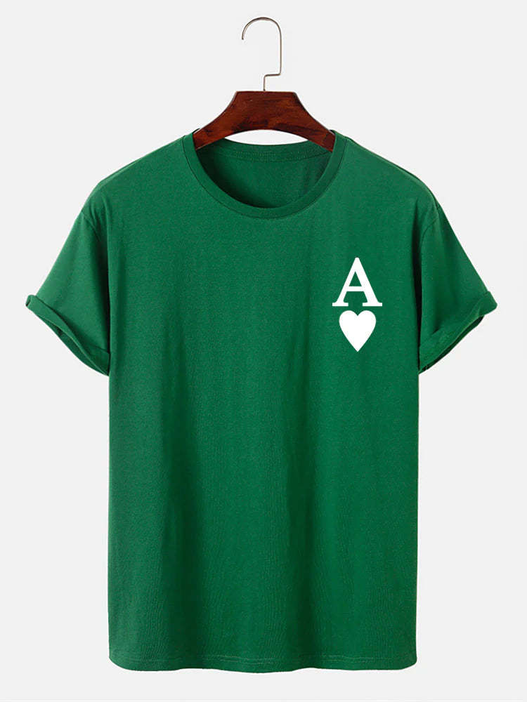 Ace Of Spades Print T-Shirt-Vacay Outfit