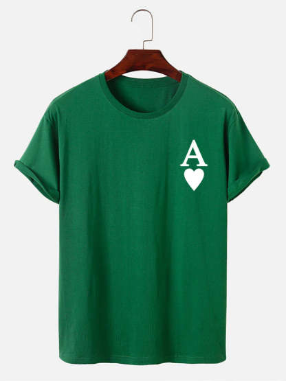 Ace Of Spades Print T-Shirt-Vacay Outfit