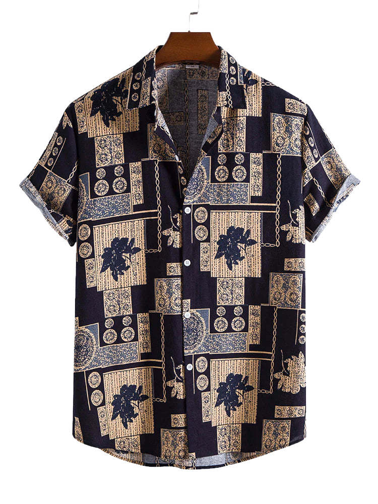 Abstract Print Shirt-Vacay Outfit
