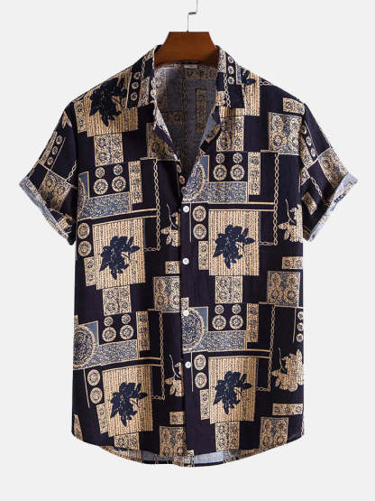 Abstract Print Shirt-Vacay Outfit