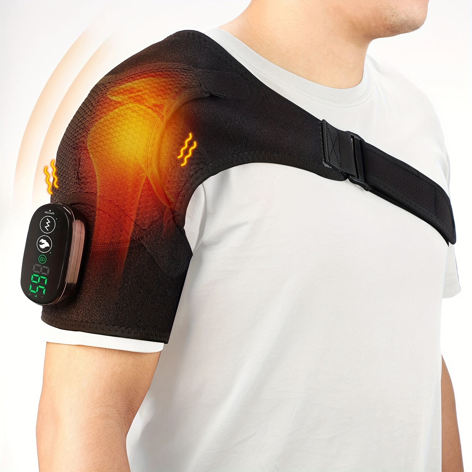 Portable Heated Massage Wrap Device Unit