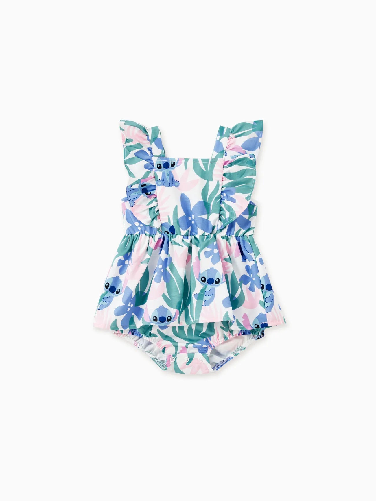 Family Matching Floral Plant Print T Shirt And Dress Set-Vacay Outfit