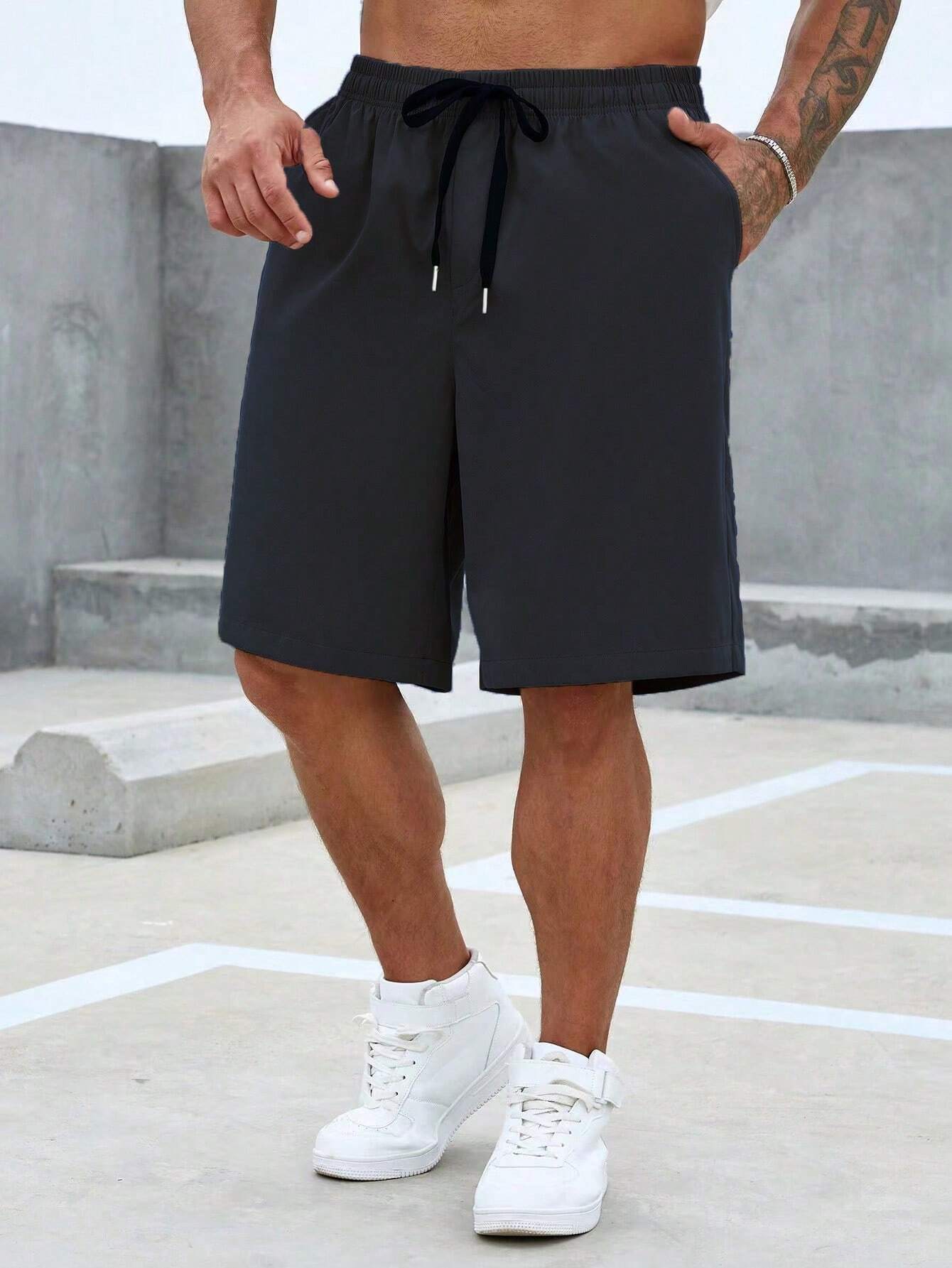Midnight Lounge Drawstring Shorts-Vacay Outfit