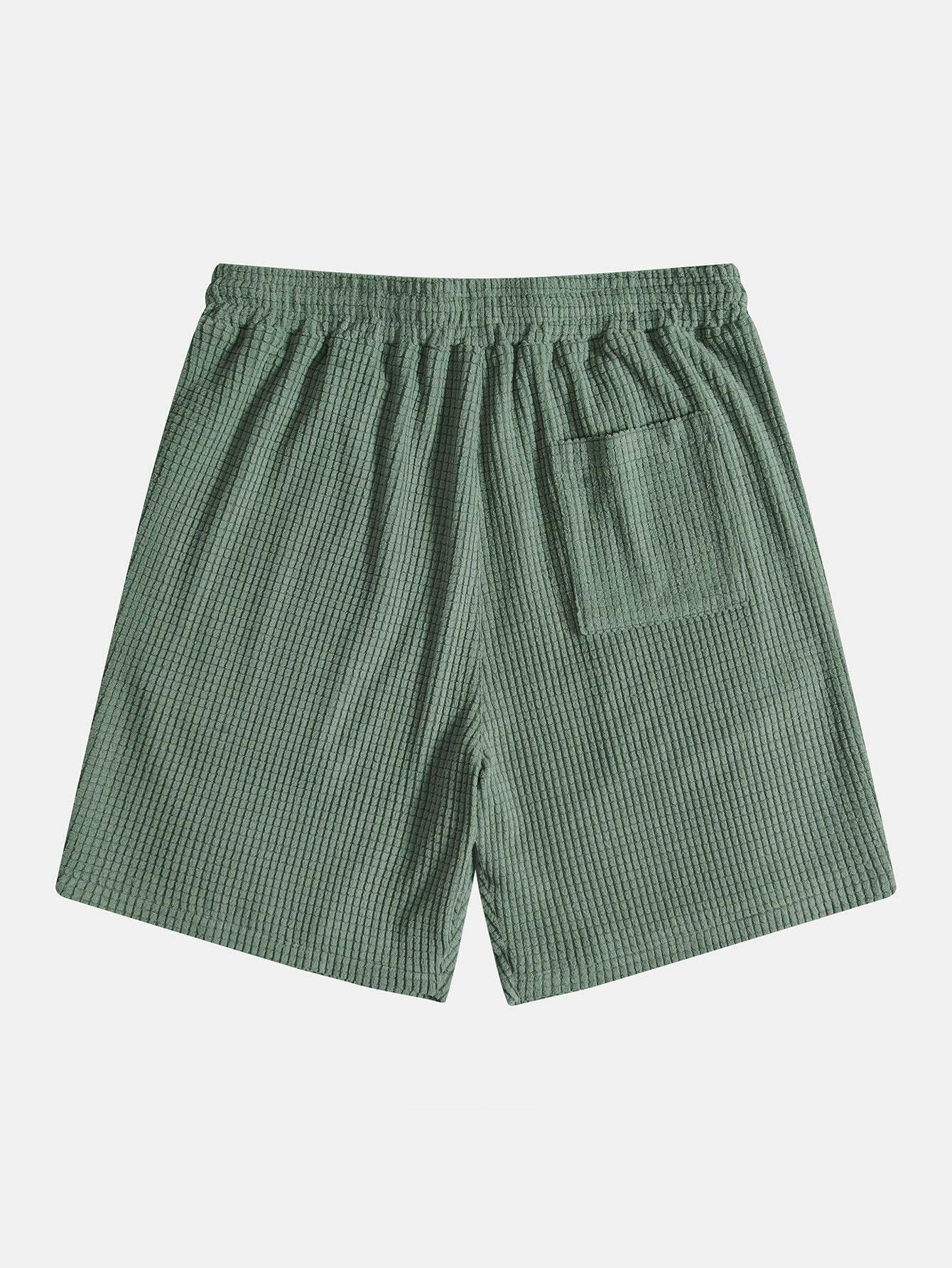 Textured Coordinated Shirt And Shorts Set-Vacay Outfit