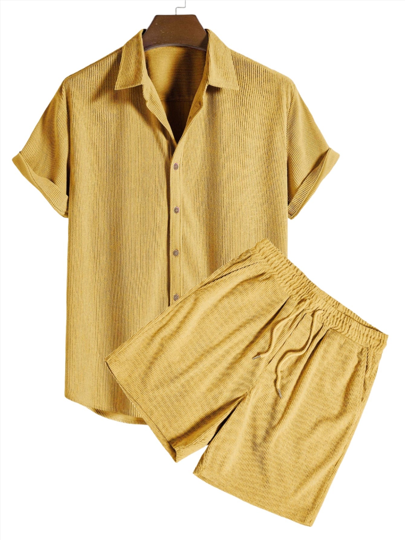Classic Ribbed Two Piece Lounge Set-Vacay Outfit