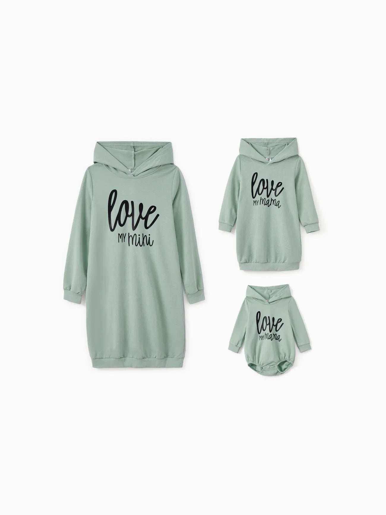 My Mini Print Hoodie Dresses Set-Vacay Outfit