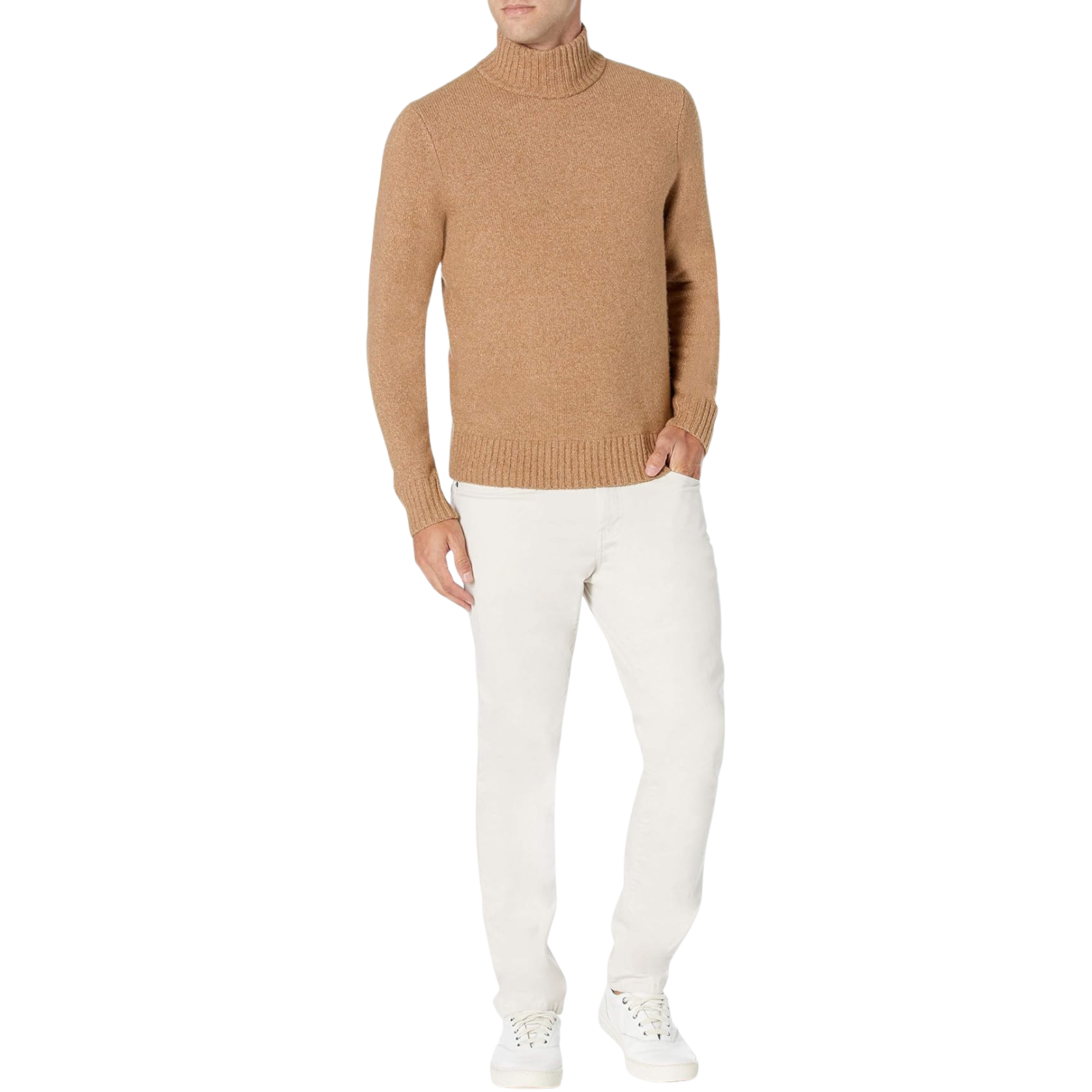 Ribbed High Collar Long Sleeve Sweater