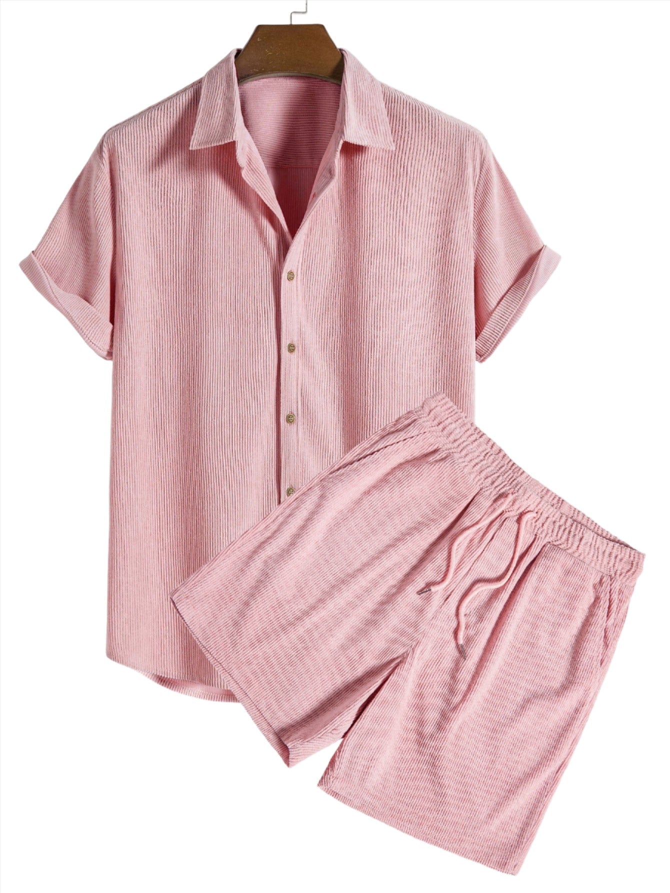Classic Ribbed Two Piece Lounge Set-Vacay Outfit