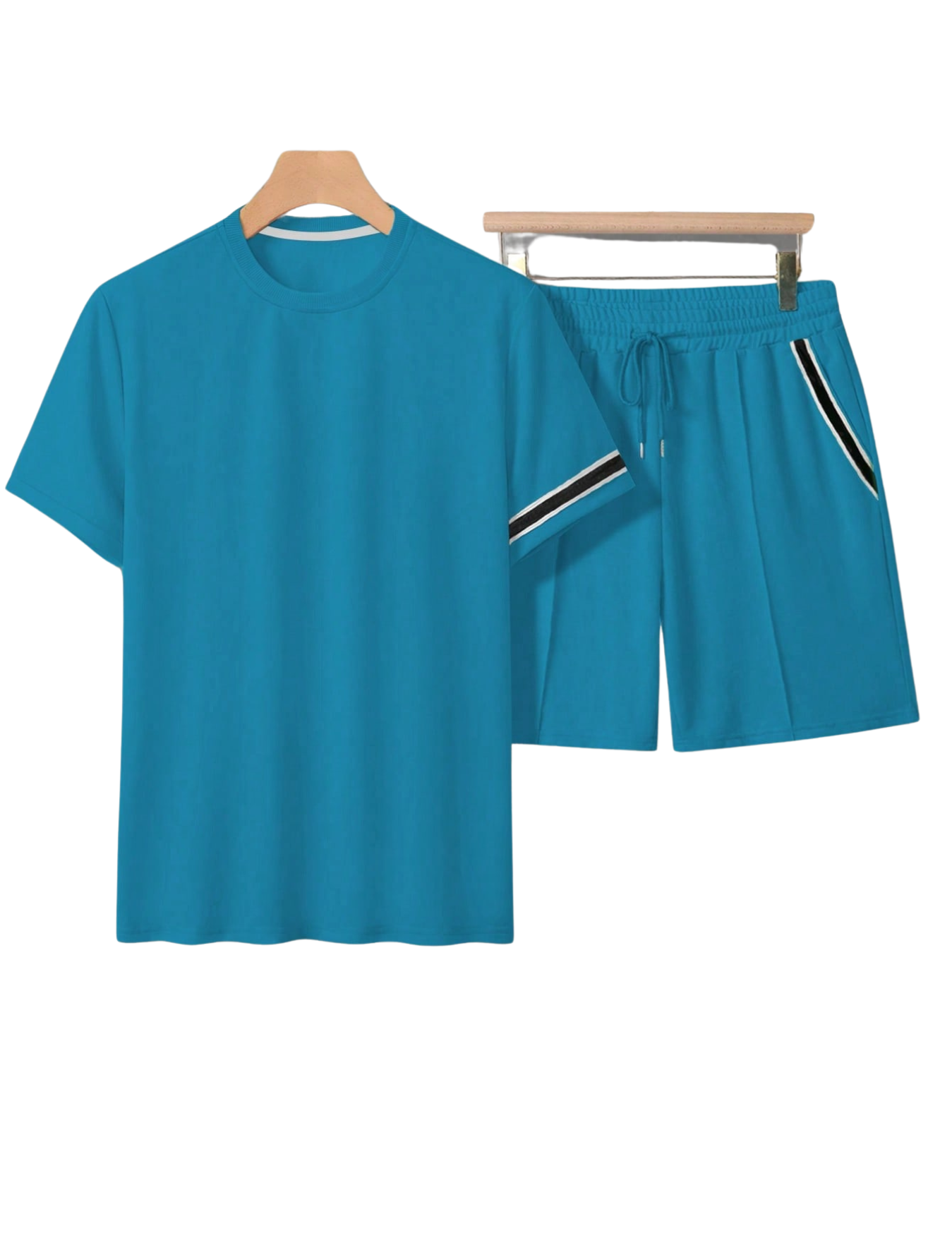 Midnight Athletic T Shirt And Shorts Set-Vacay Outfit