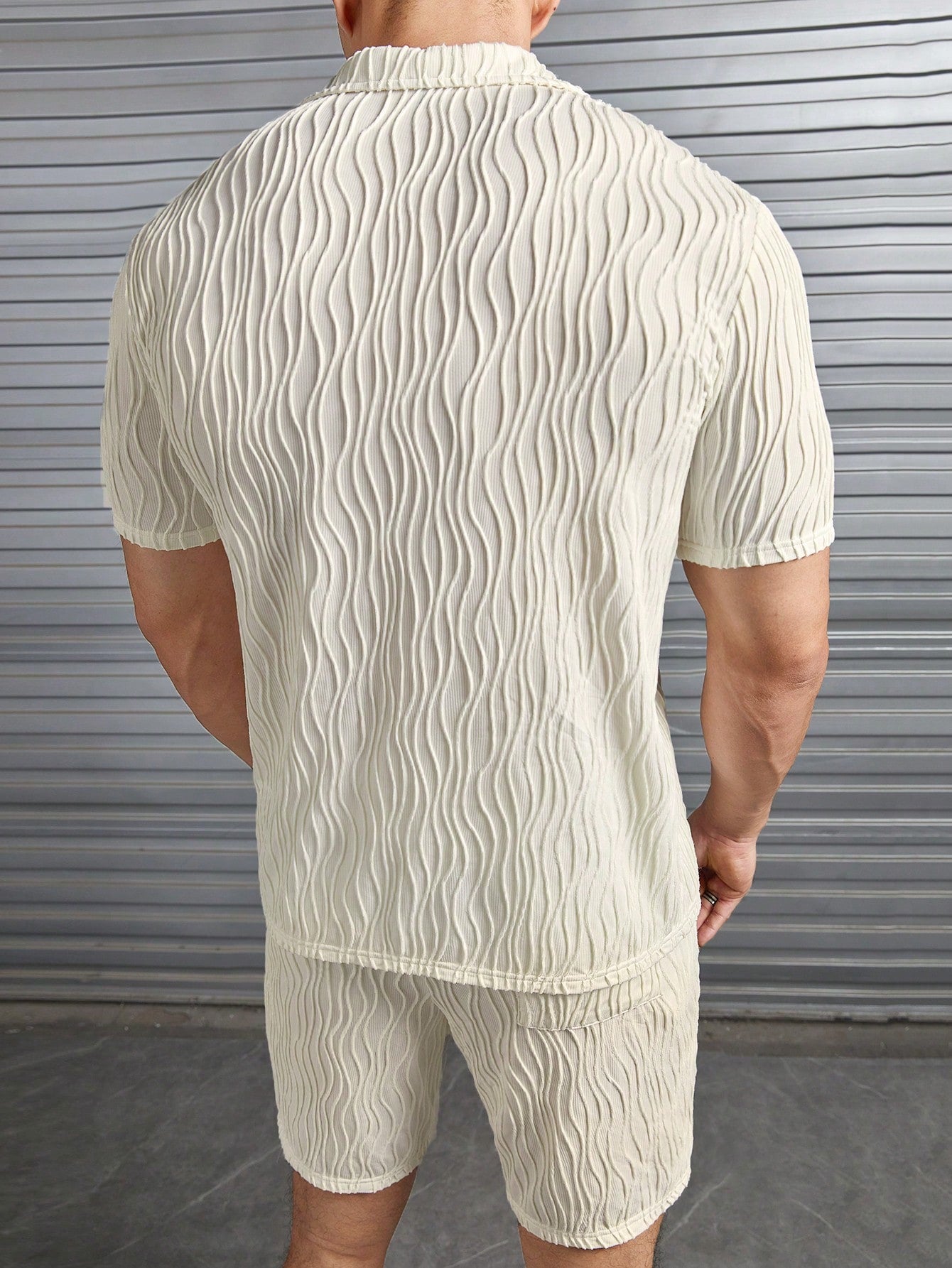 Casual Lapel Shirt And Short Set-Vacay Outfit