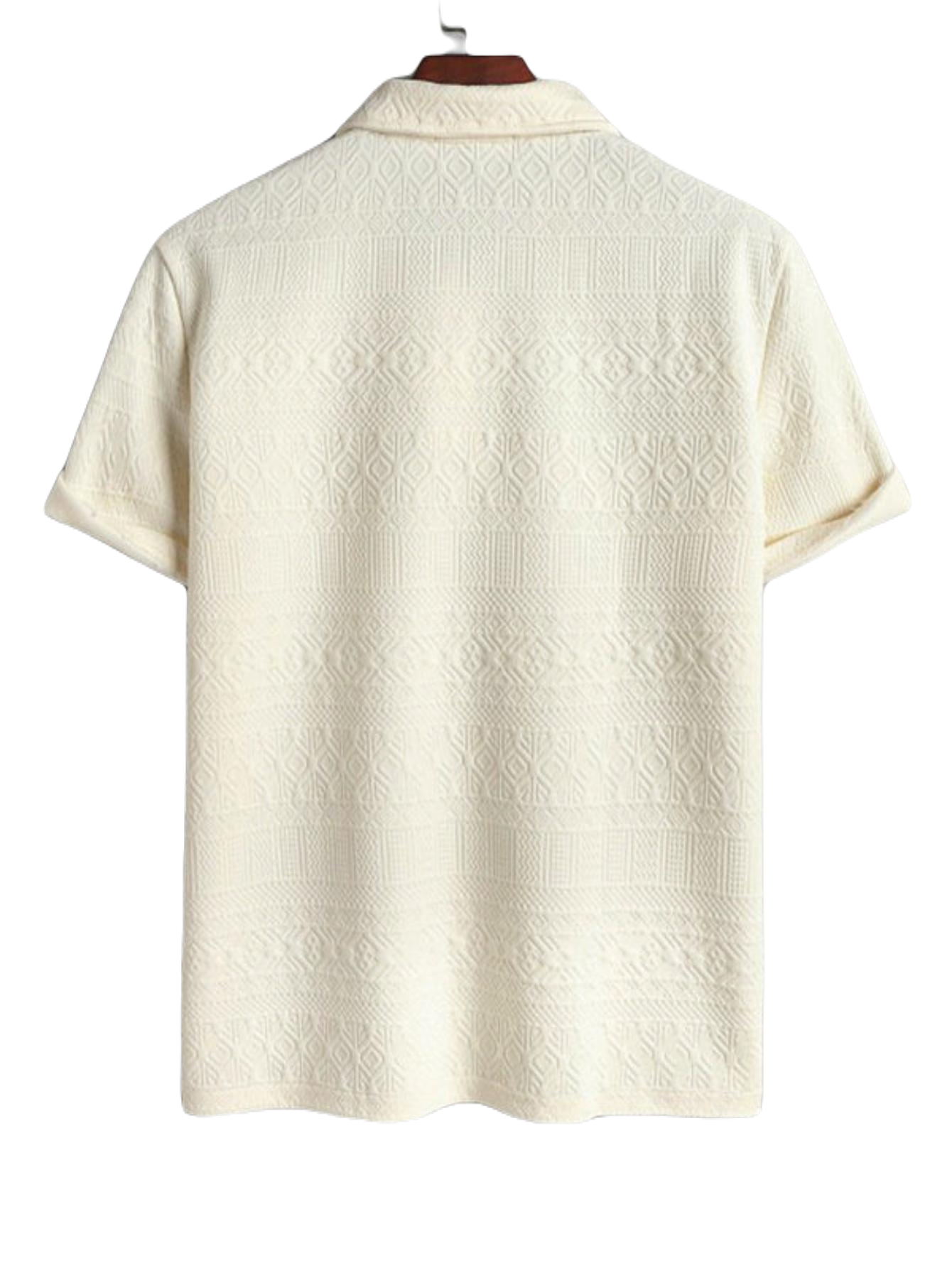 Geometric Retro Polo Shirt And Shorts Set-Vacay Outfit