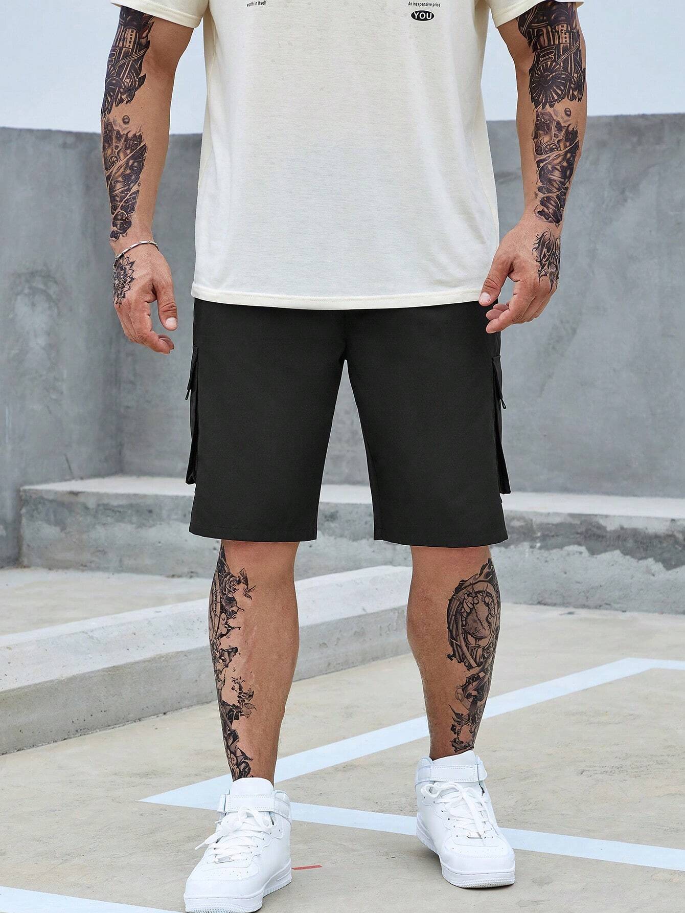 Casual Athletic Cargo Shorts-Vacay Outfit