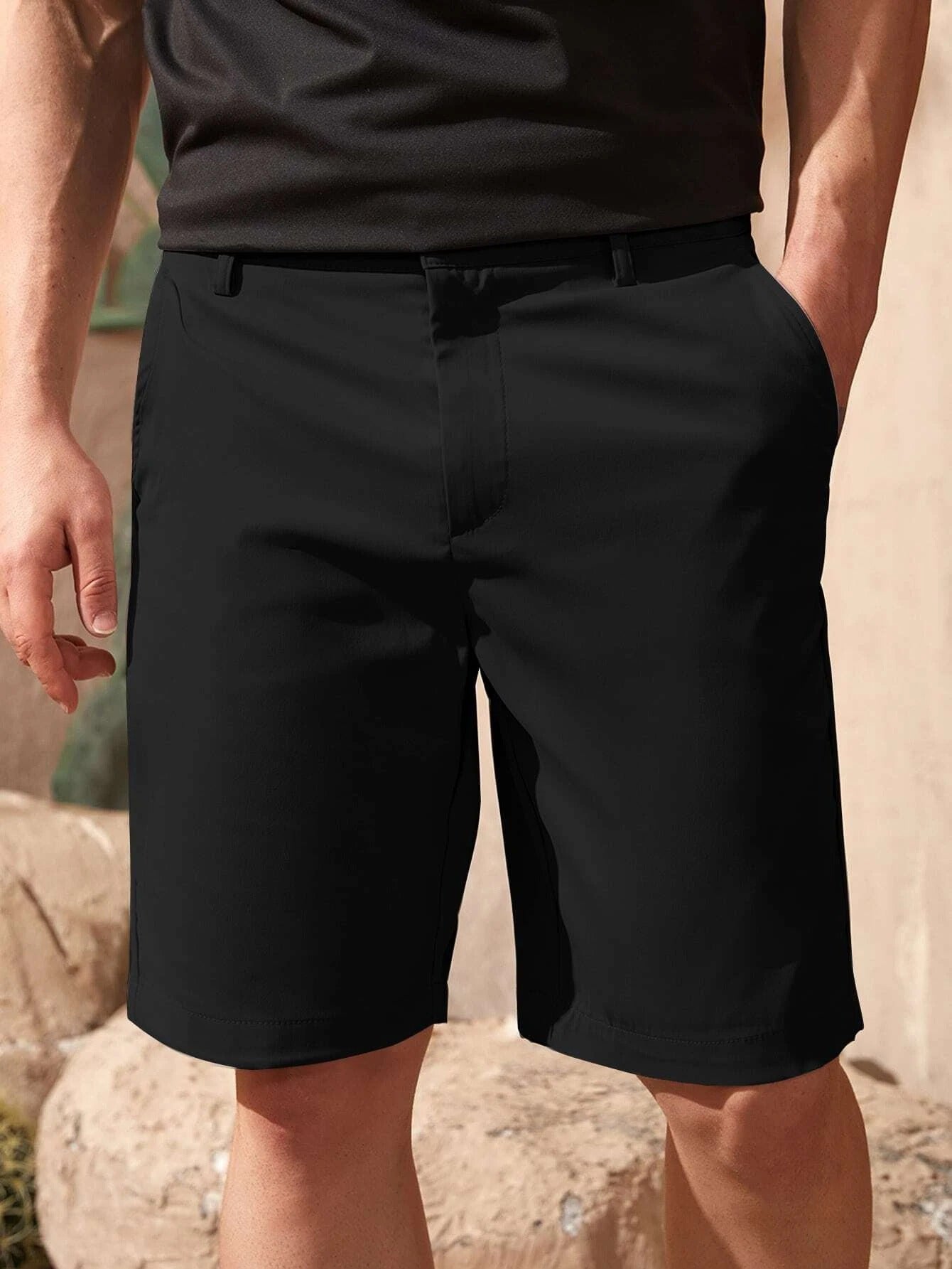 Casual Sleek Executive Shorts-Vacay Outfit