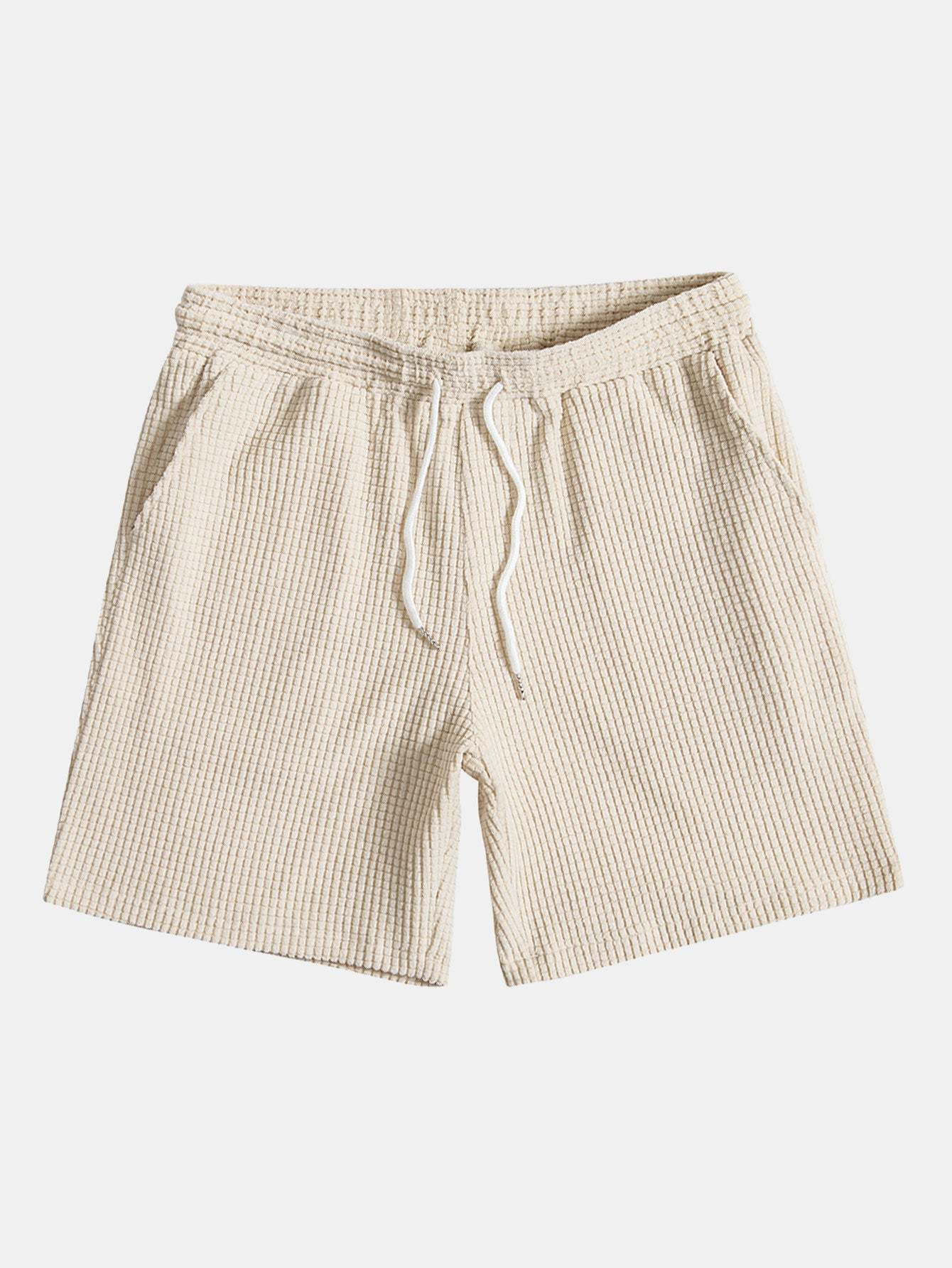 Textured Coordinated Shirt And Shorts Set-Vacay Outfit