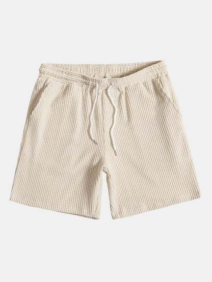Textured Coordinated Shirt And Shorts Set-Vacay Outfit