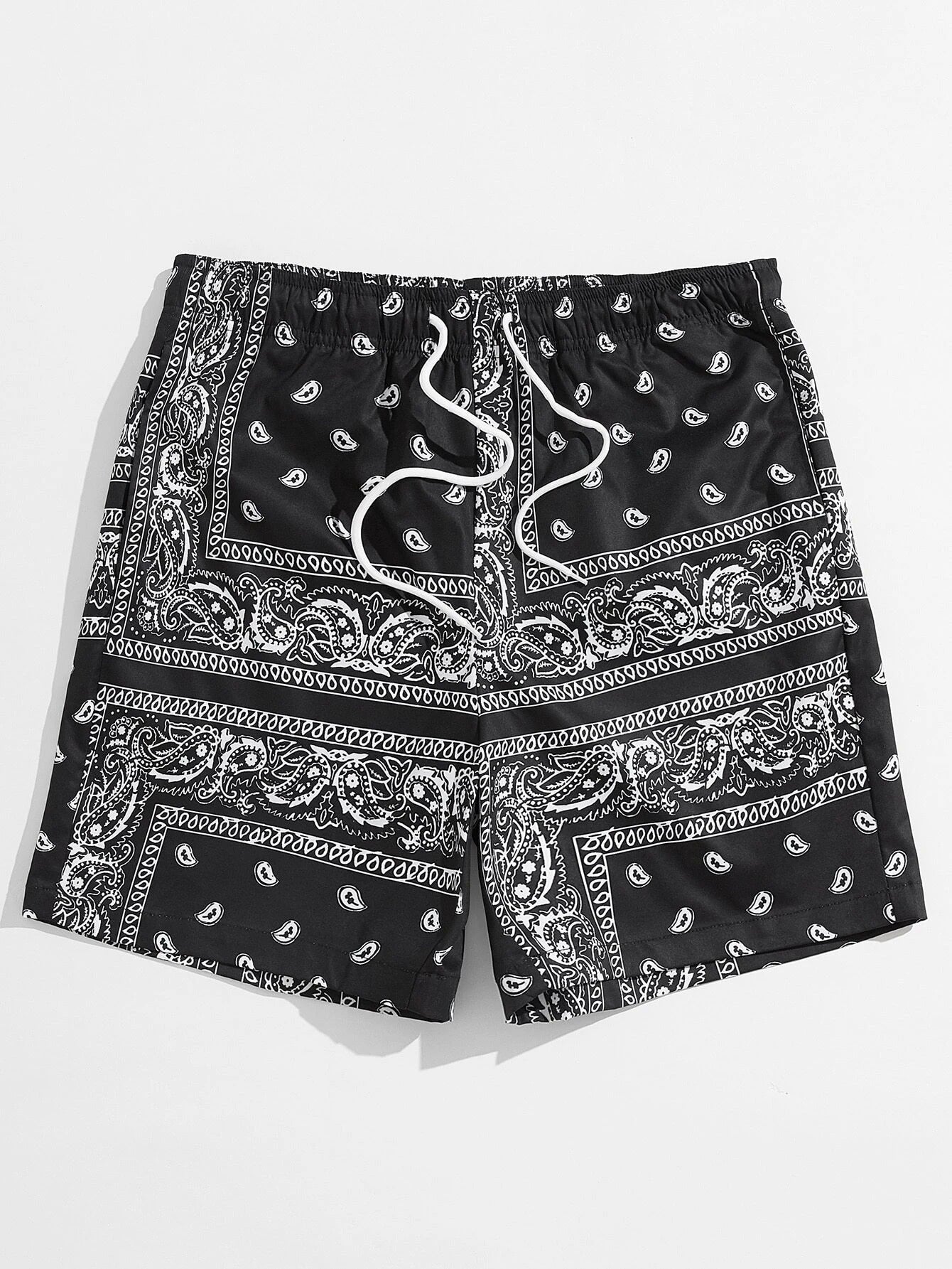 Paisley Bandana Print Shorts-Vacay Outfit