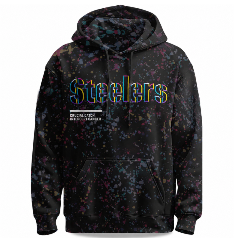 Pittsburgh Steelers Football Team Themed Hoodie With Crucial Catch Design