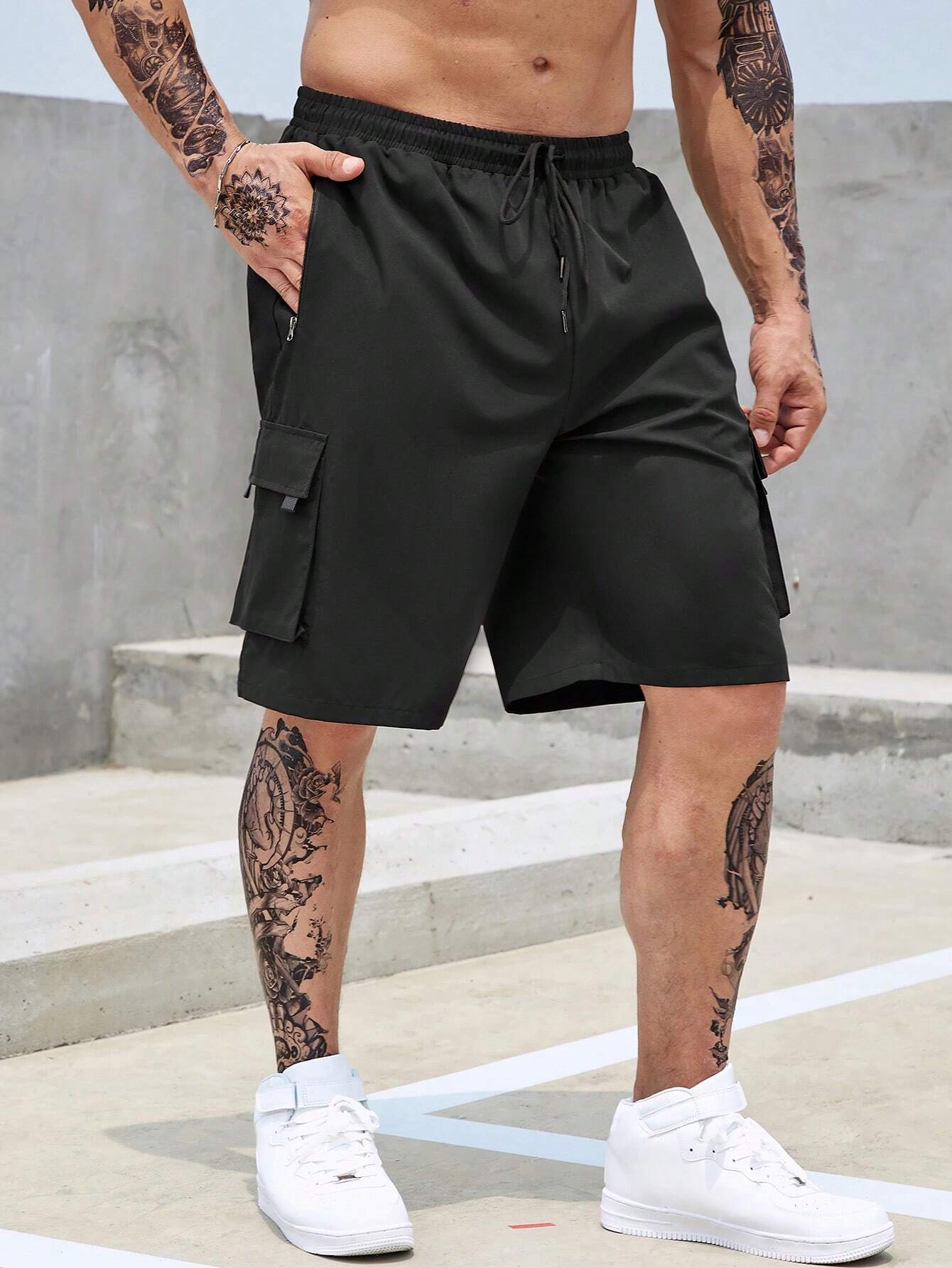 Urban Cargo Drawstring Shorts-Vacay Outfit