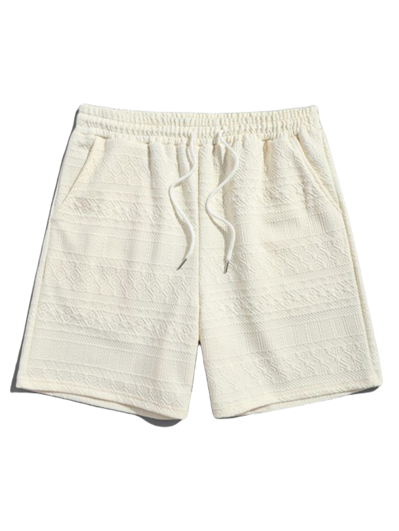 Geometric Retro Polo Shirt And Shorts Set-Vacay Outfit