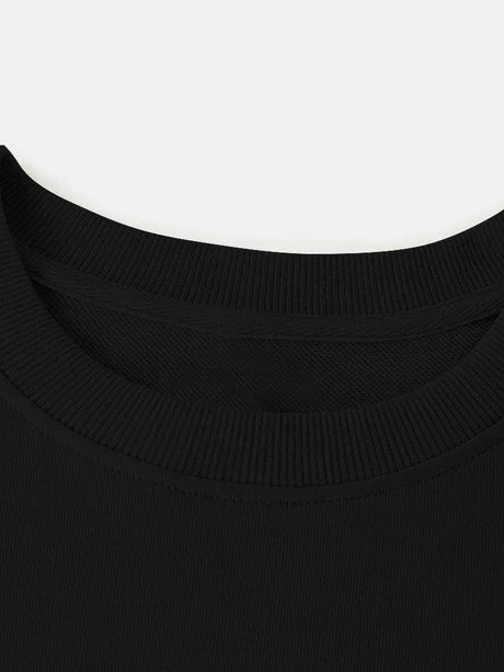 Denim Bear Crew Neck Sweatshirt-Vacay Outfit