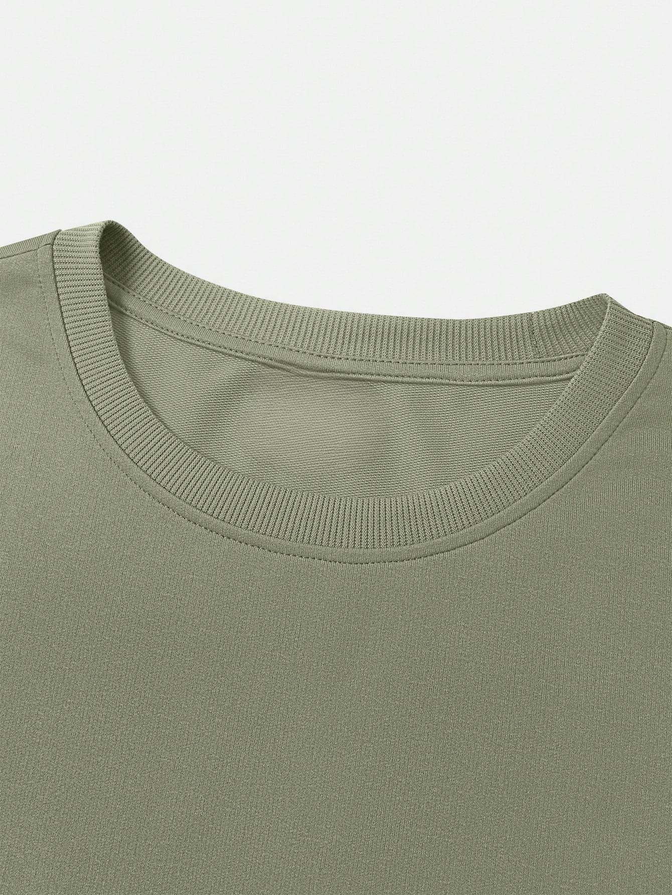 Plain Solid Colored T Shirt And Shorts Set-Vacay Outfit