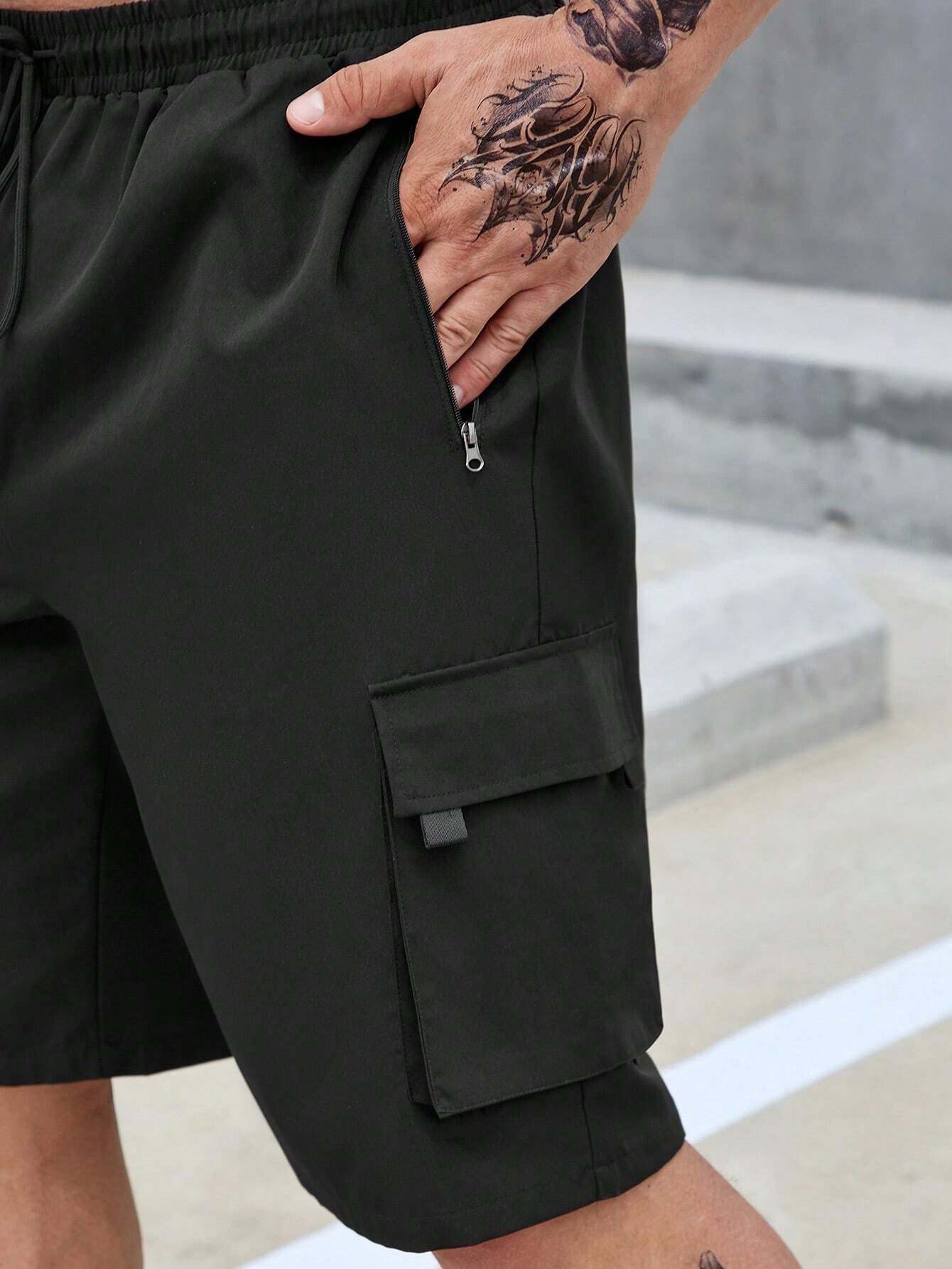 Casual Athletic Cargo Shorts-Vacay Outfit