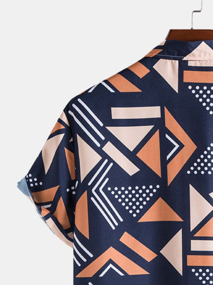 Geometric Pattern Comfortable Set-Vacay Outfit