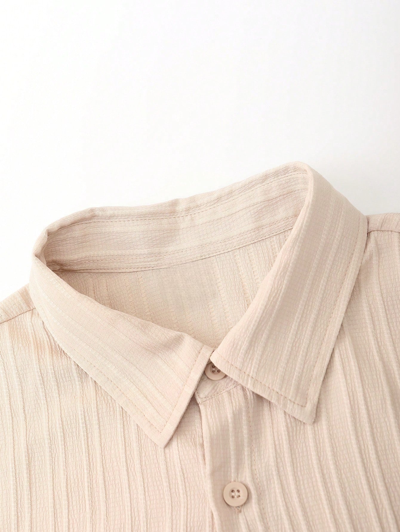 Solid Colored Button Up Shirt And Pants Without Tee-Vacay Outfit