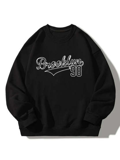 Brooklyn 98 Print Relaxed Sweatshirt-Vacay Outfit