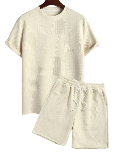 Casual Geometric 2 Piece Set-Vacay Outfit