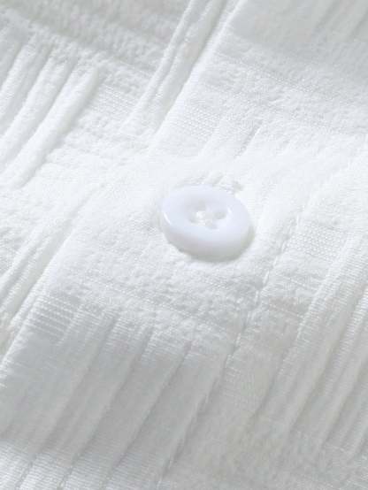 Plain Shirt And Shorts Set-Vacay Outfit